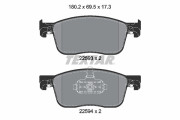 2259301 Sada brzdových destiček, kotoučová brzda epad TEXTAR