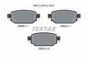 2262301 Sada brzdových destiček, kotoučová brzda epad TEXTAR