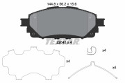 2264301 Sada brzdových destiček, kotoučová brzda TEXTAR