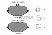 2272303 Sada brzdových destiček, kotoučová brzda epad TEXTAR