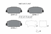 2279701 Sada brzdových destiček, kotoučová brzda TEXTAR