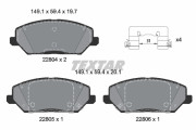 2280401 Sada brzdových destiček, kotoučová brzda epad TEXTAR