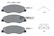 2282601 Sada brzdových destiček, kotoučová brzda TEXTAR