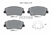 2284101 Sada brzdových destiček, kotoučová brzda epad TEXTAR
