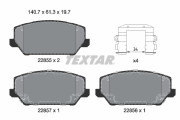 2285501 Sada brzdových destiček, kotoučová brzda epad TEXTAR