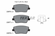 2287601 Sada brzdových destiček, kotoučová brzda epad TEXTAR