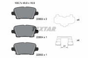 2295301 Sada brzdových destiček, kotoučová brzda TEXTAR