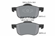 2307381 Sada brzdových destiček, kotoučová brzda Lightweight Technology TEXTAR