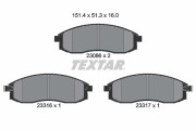 2308602 Sada brzdových destiček, kotoučová brzda TEXTAR