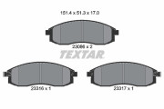2308601 Sada brzdových destiček, kotoučová brzda TEXTAR