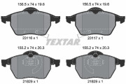 2311602 Sada brzdových destiček, kotoučová brzda epad TEXTAR
