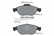 2314002 Sada brzdových destiček, kotoučová brzda epad TEXTAR