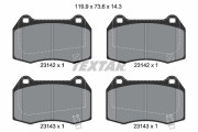 2314201 Sada brzdových destiček, kotoučová brzda epad TEXTAR