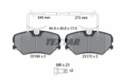 2316901 Sada brzdových destiček, kotoučová brzda epad TEXTAR