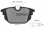 2317703 Sada brzdových destiček, kotoučová brzda TEXTAR