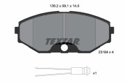 2318402 Sada brzdových destiček, kotoučová brzda TEXTAR