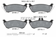 2319002 Sada brzdových destiček, kotoučová brzda epad TEXTAR