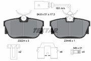 2322416 Sada brzdových destiček, kotoučová brzda epad TEXTAR