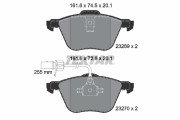 2326903 Sada brzdových destiček, kotoučová brzda epad TEXTAR