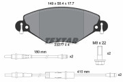 2327701 Sada brzdových destiček, kotoučová brzda TEXTAR