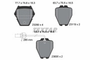 2328001 Sada brzdových destiček, kotoučová brzda epad TEXTAR