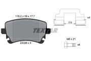 2332601 Sada brzdových destiček, kotoučová brzda epad TEXTAR