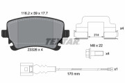 2332602 Sada brzdových destiček, kotoučová brzda epad TEXTAR