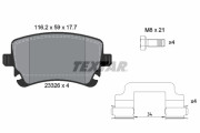 2332607 Sada brzdových destiček, kotoučová brzda epad TEXTAR