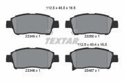 2334901 Sada brzdových destiček, kotoučová brzda TEXTAR