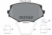 2335404 Sada brzdových destiček, kotoučová brzda epad TEXTAR