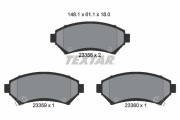 2335801 Sada brzdových destiček, kotoučová brzda TEXTAR