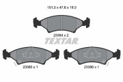 2338401 Sada brzdových destiček, kotoučová brzda TEXTAR
