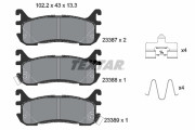 2338704 Sada brzdových destiček, kotoučová brzda epad TEXTAR