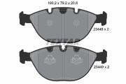 2344801 Sada brzdových destiček, kotoučová brzda epad TEXTAR
