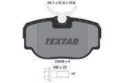 2345801 Sada brzdových destiček, kotoučová brzda TEXTAR