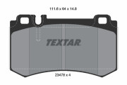 2347802 Sada brzdových destiček, kotoučová brzda epad TEXTAR