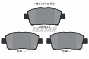 2351002 Sada brzdových destiček, kotoučová brzda TEXTAR