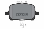 2351302 Sada brzdových destiček, kotoučová brzda TEXTAR