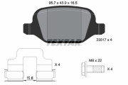 2351703 Sada brzdových destiček, kotoučová brzda TEXTAR