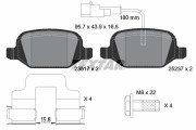2351705 Sada brzdových destiček, kotoučová brzda epad TEXTAR