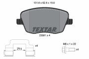 2358101 Sada brzdových destiček, kotoučová brzda epad TEXTAR