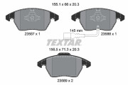 2358781 Sada brzdových destiček, kotoučová brzda Lightweight Technology TEXTAR
