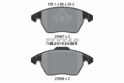 2358782 Sada brzdových destiček, kotoučová brzda Lightweight Technology TEXTAR