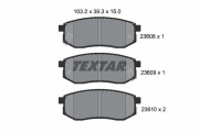 2360801 Sada brzdových destiček, kotoučová brzda TEXTAR