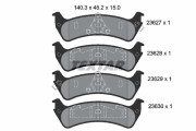 2362701 Sada brzdových destiček, kotoučová brzda TEXTAR
