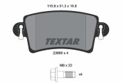 2366901 Sada brzdových destiček, kotoučová brzda TEXTAR