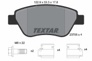 2370503 Sada brzdových destiček, kotoučová brzda epad TEXTAR