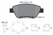 2370507 Sada brzdových destiček, kotoučová brzda epad TEXTAR