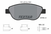 2370803 Sada brzdových destiček, kotoučová brzda epad TEXTAR