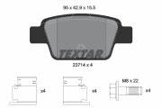 2371401 Sada brzdových destiček, kotoučová brzda epad TEXTAR
